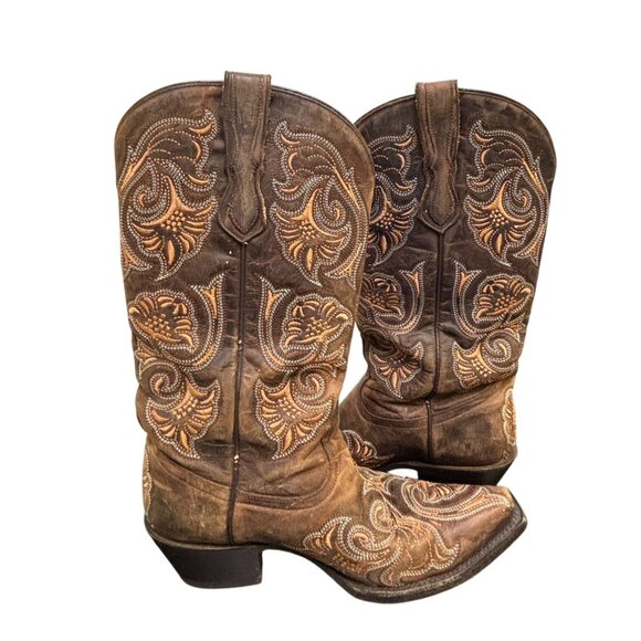 Corral Womens Brown Embroidered Western Boots Size 7.5 - Picture 6 of 8